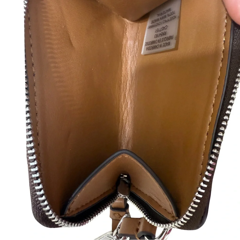 Calvin Klein Tan and Brown Zip Wallet - Picture 3 of 4